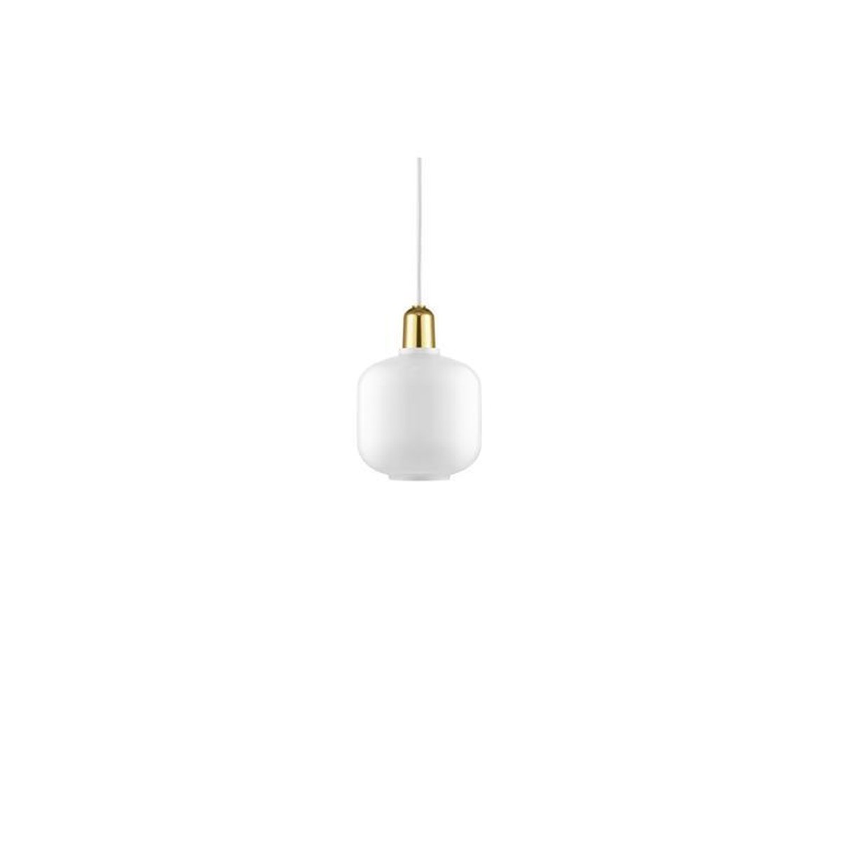 Normann Copenhagen Amp Lamp Brass Hanglamp SmallØ14 Wit
