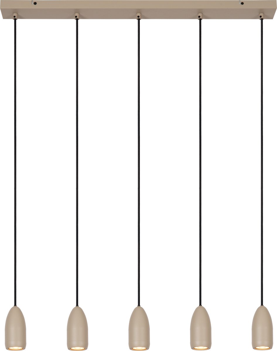 Lucide Evora 5 Cluster Hanglamp Lineair Taupe