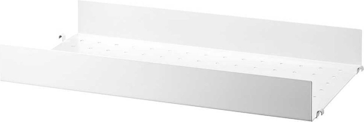 String Furniture Metal Shelf High Edge 78x30 1-pack Wit