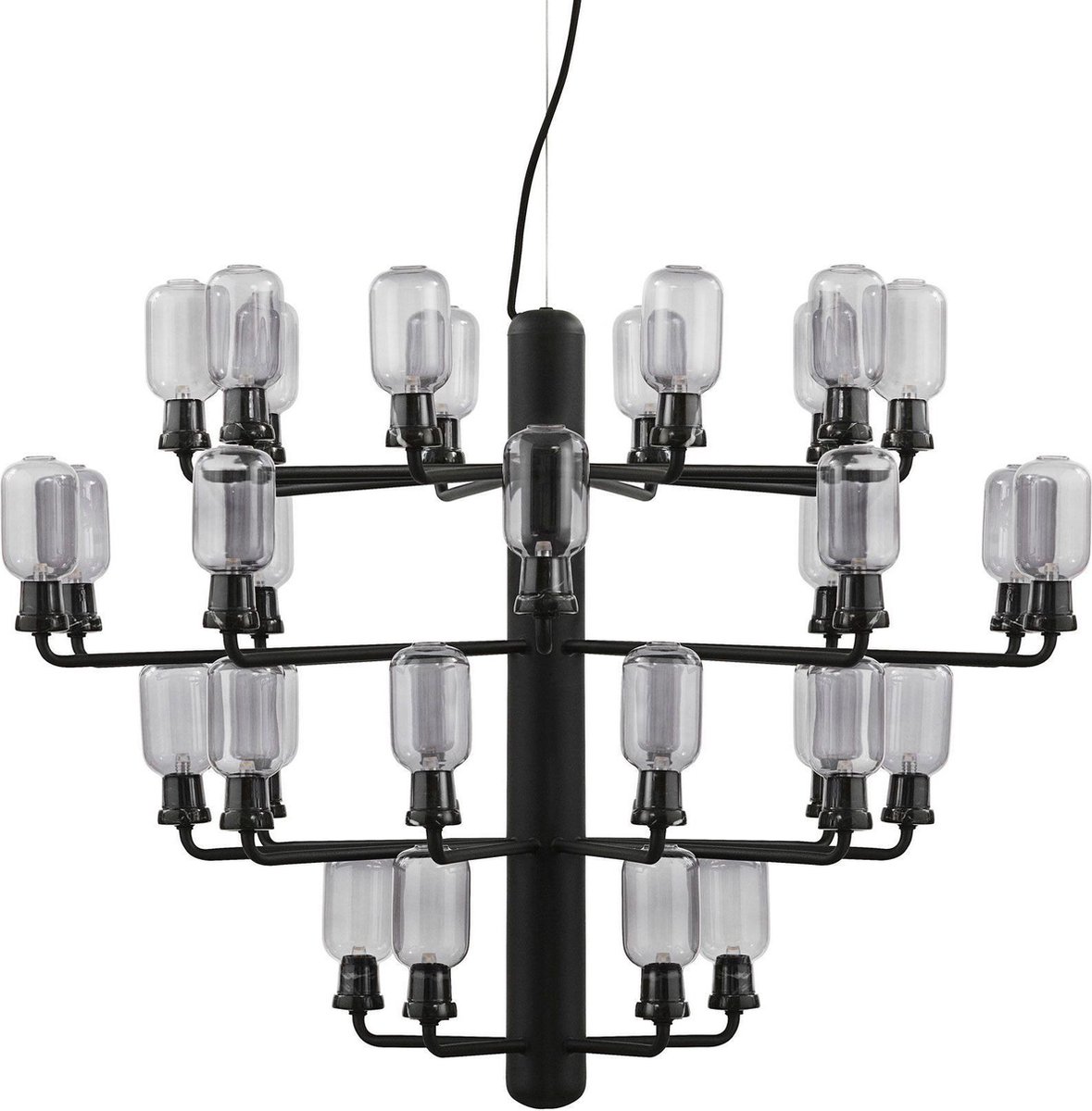 Normann Copenhagen Amp Large KroonluchterØ85 Smoke/black