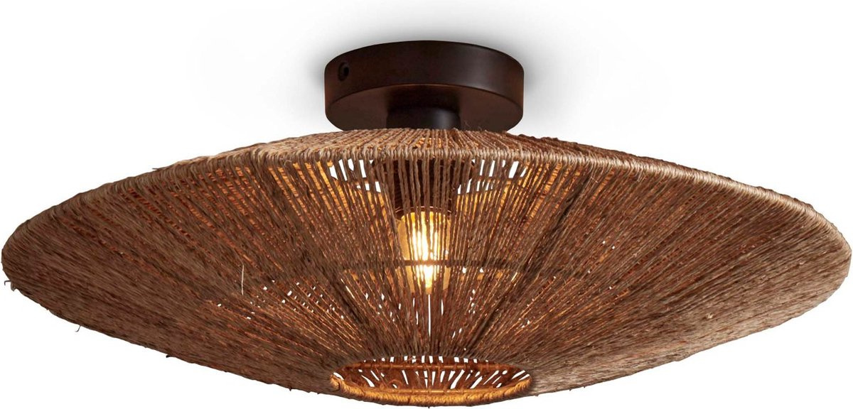 Good&Mojo Iguazu PlafondlampØ55 Plat Large Naturel