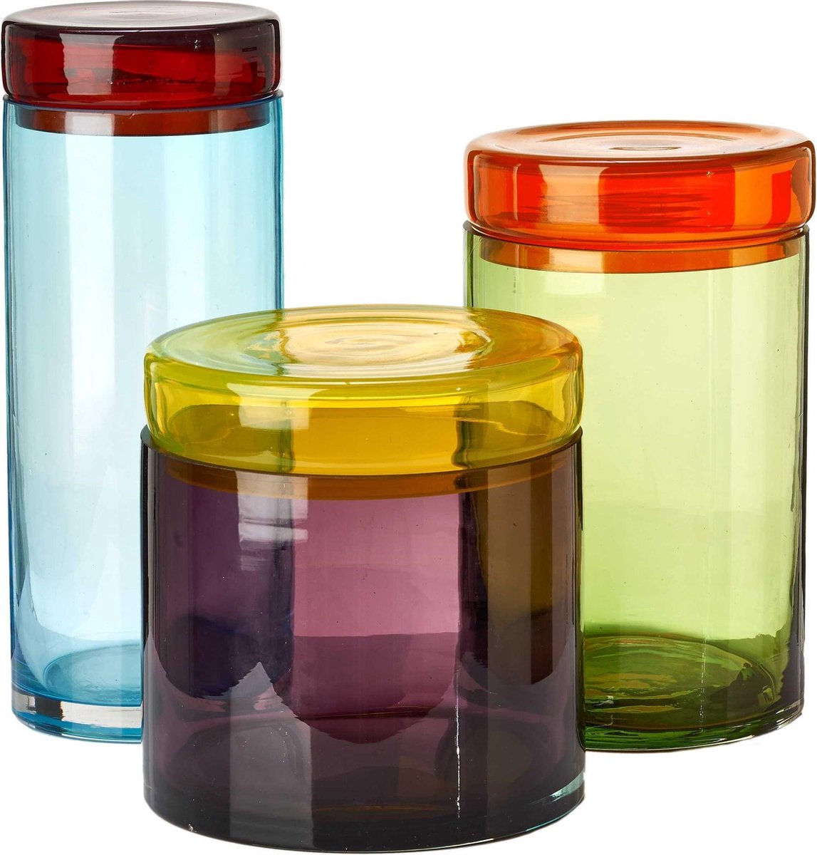 POLSPOTTEN Caps Jars Multi Voorraadpotten Set Van 3