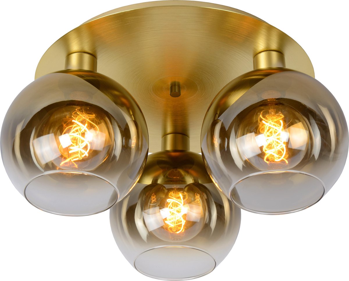 Lucide Marius 3 PlafondlampØ50 Messing