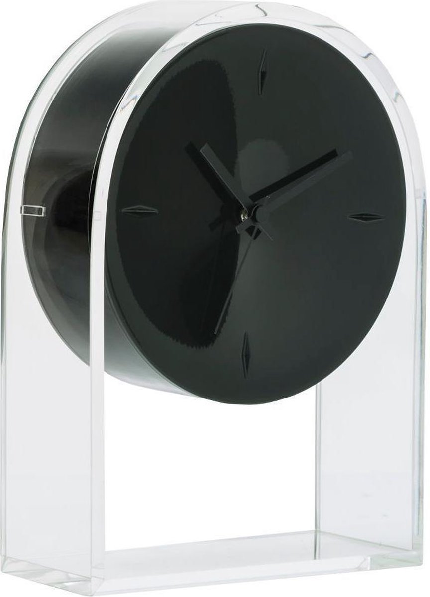 Kartell Air Du Temps Klok Crystal/black