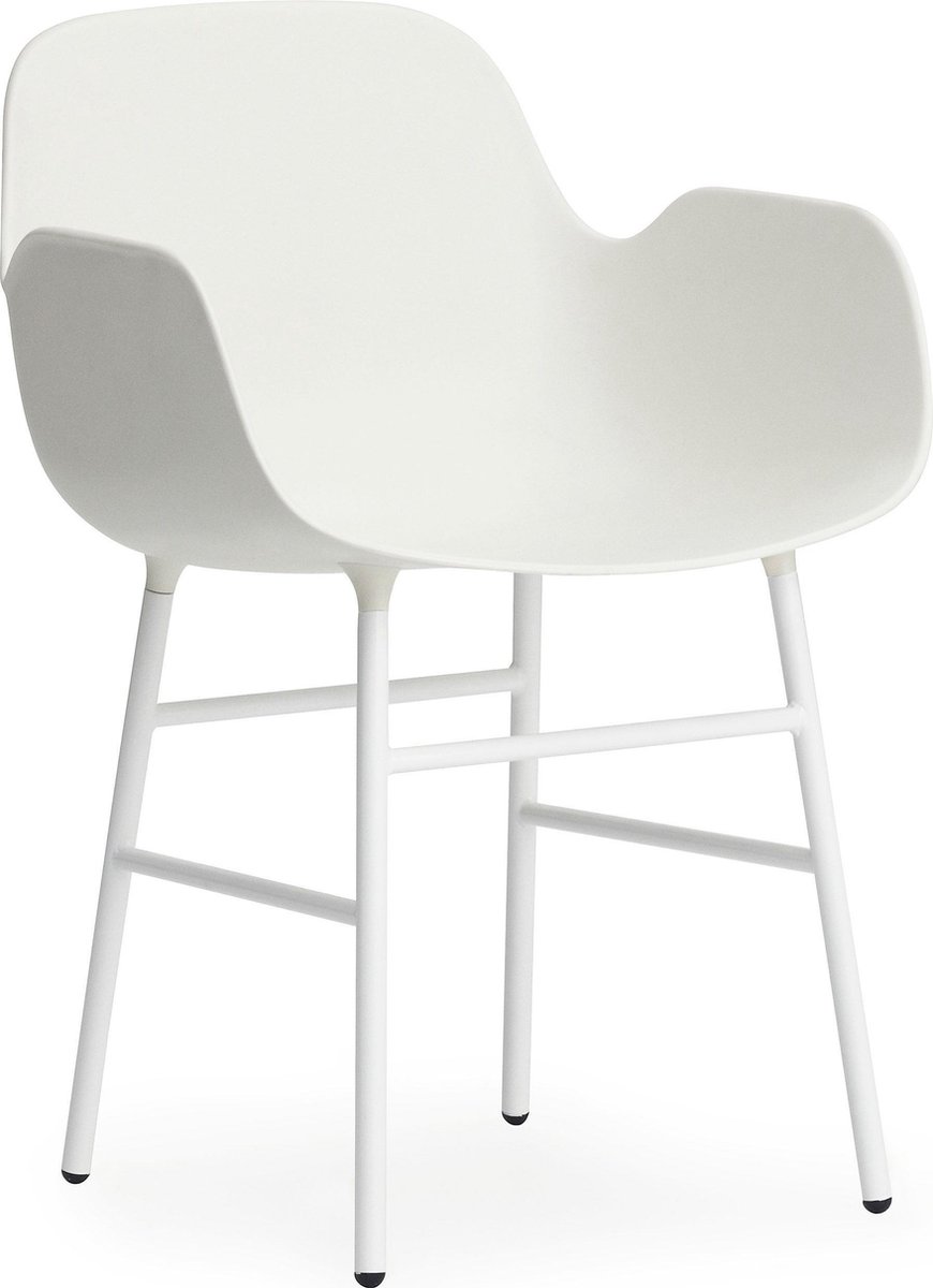 Normann Copenhagen Form Armchair Stoel Met Stalen Onderstel Wit