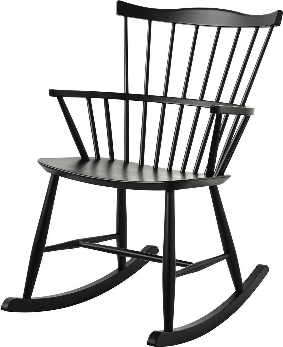 FDB Møbler J52G Schommelstoel Zwart