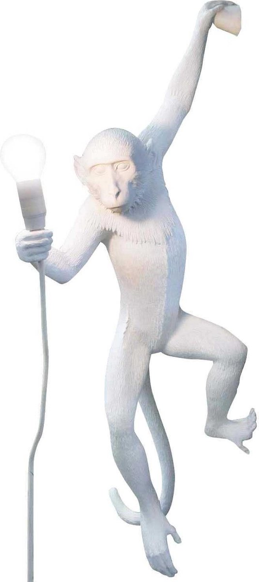 Seletti Monkey Hanging Wandlamp Wit Links