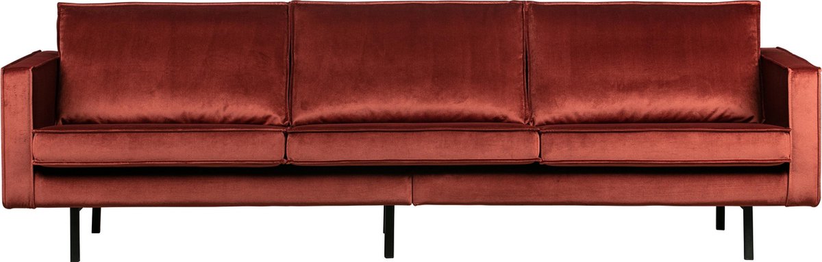 BePureHome Rodeo Velvet Bank 3-zits Chestnut