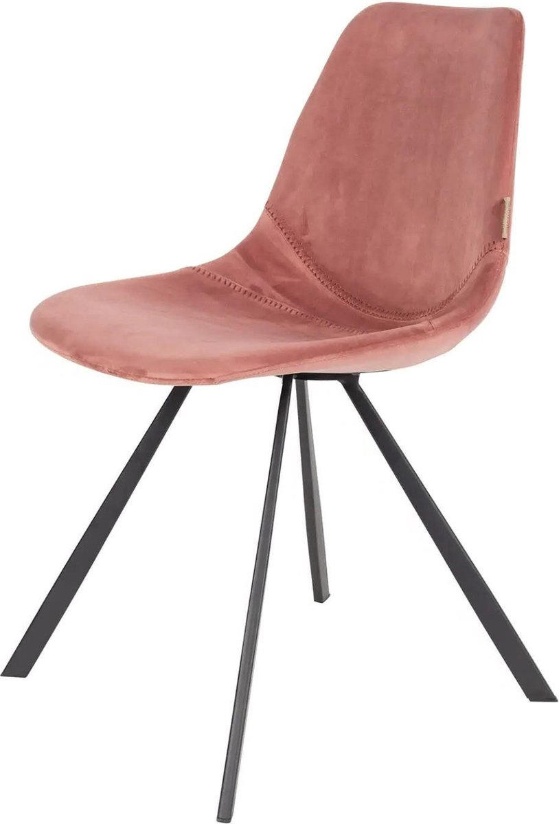 Dutchbone Franky Eetkamerstoel Velvet Oud Roze