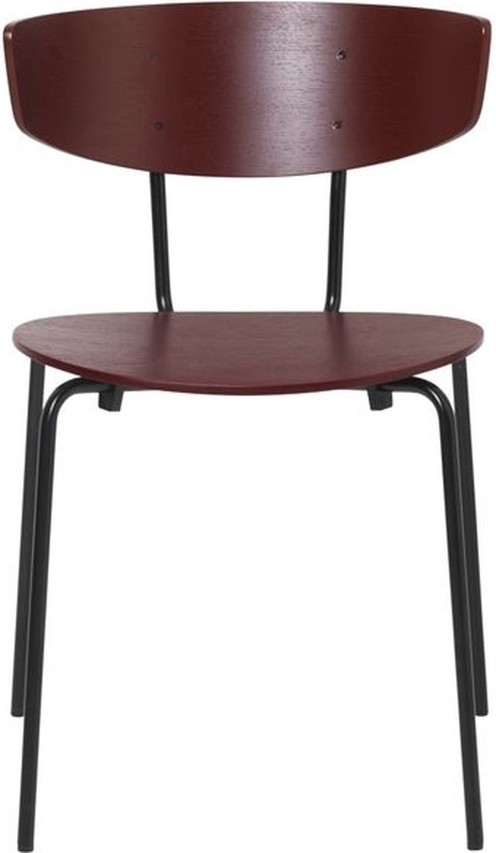 Ferm Living Herman Stoel Rood Bruin Zwart Onderstel