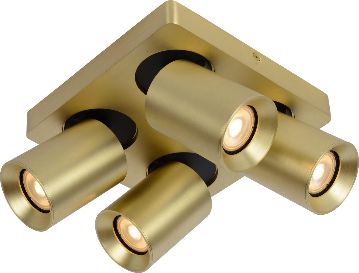 Lucide Nigel 4 Spot LED Messing