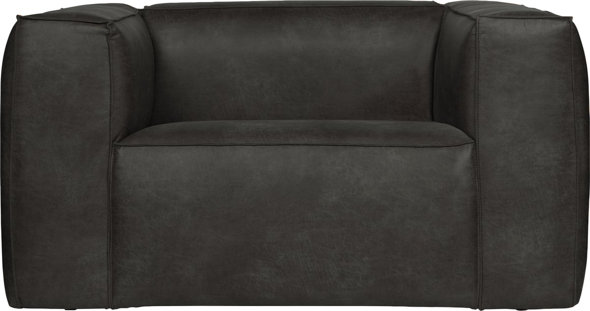 WOOOD Exclusive Bean Fauteuil Leer Zwart