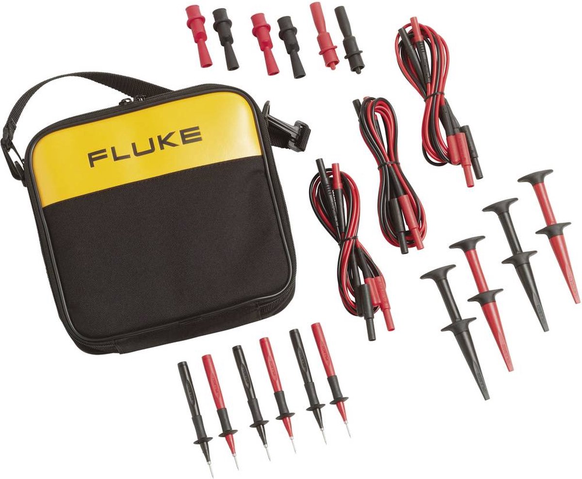 Fluke 700TLK Veiligheidsmeetsnoerenset [Banaanstekker 4 mm, Testpunt, Krokodilklem, Krokodilklem - Banaanstekker 4 mm, Bus 4 mm] Rood, Zwart 1 stuk(s)