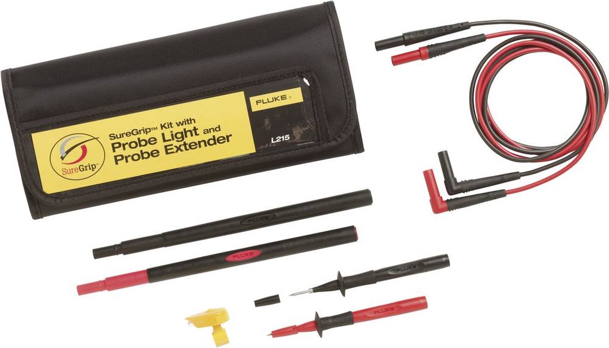 Fluke L215 Veiligheidsmeetsnoerenset [Testpunt, Banaanstekker 4 mm - Banaanstekker 4 mm] Rood, Zwart 1 stuk(s)