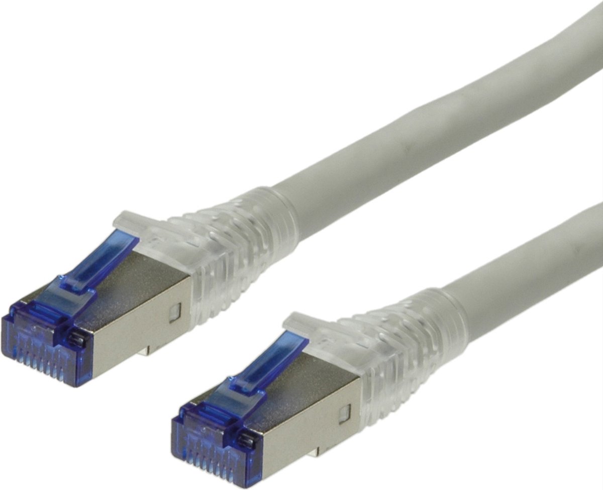 ROLINE patchkabel Cat.6A (Klasse EA) S/FTP (PiMF), massief, grijs, 70 m