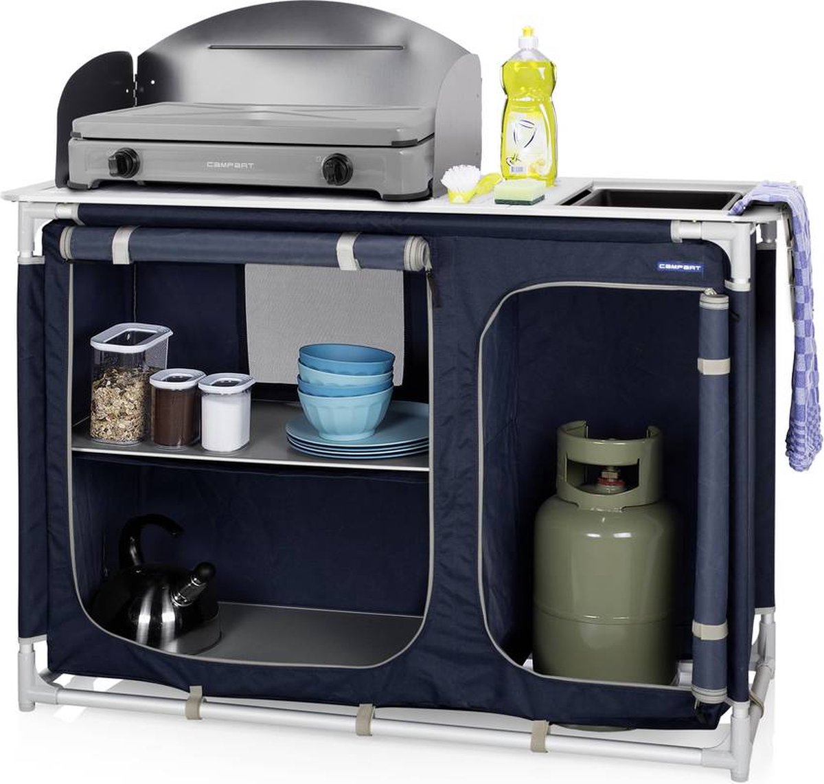 Campart Travel KI-0753 Alicante Campingkeuken Polyester, Aluminium