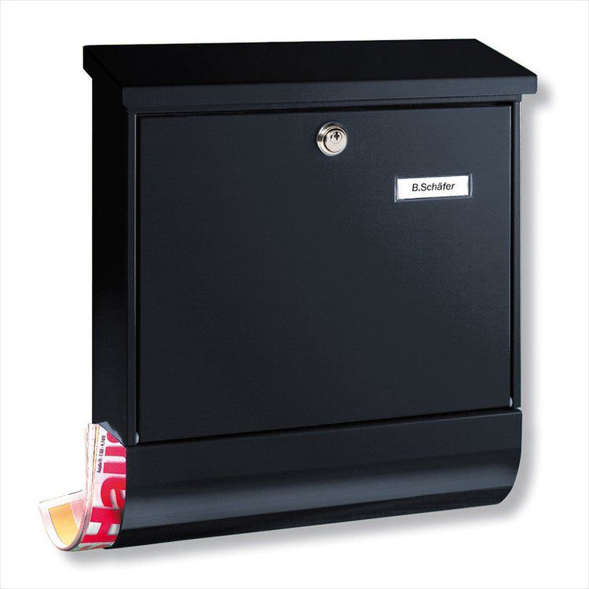 Burg Wächter 31460 VARIO 8672 S Brievenbus Plaatstaal Zwart Sleutelslot