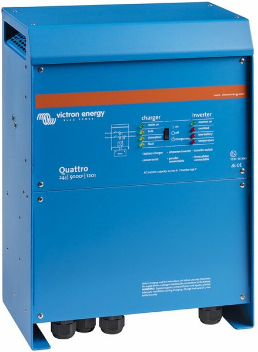 Victron Energy Quattro 24/5000/120-100/100 Omvormer 5000 W 24 V/DC - 230 V/AC