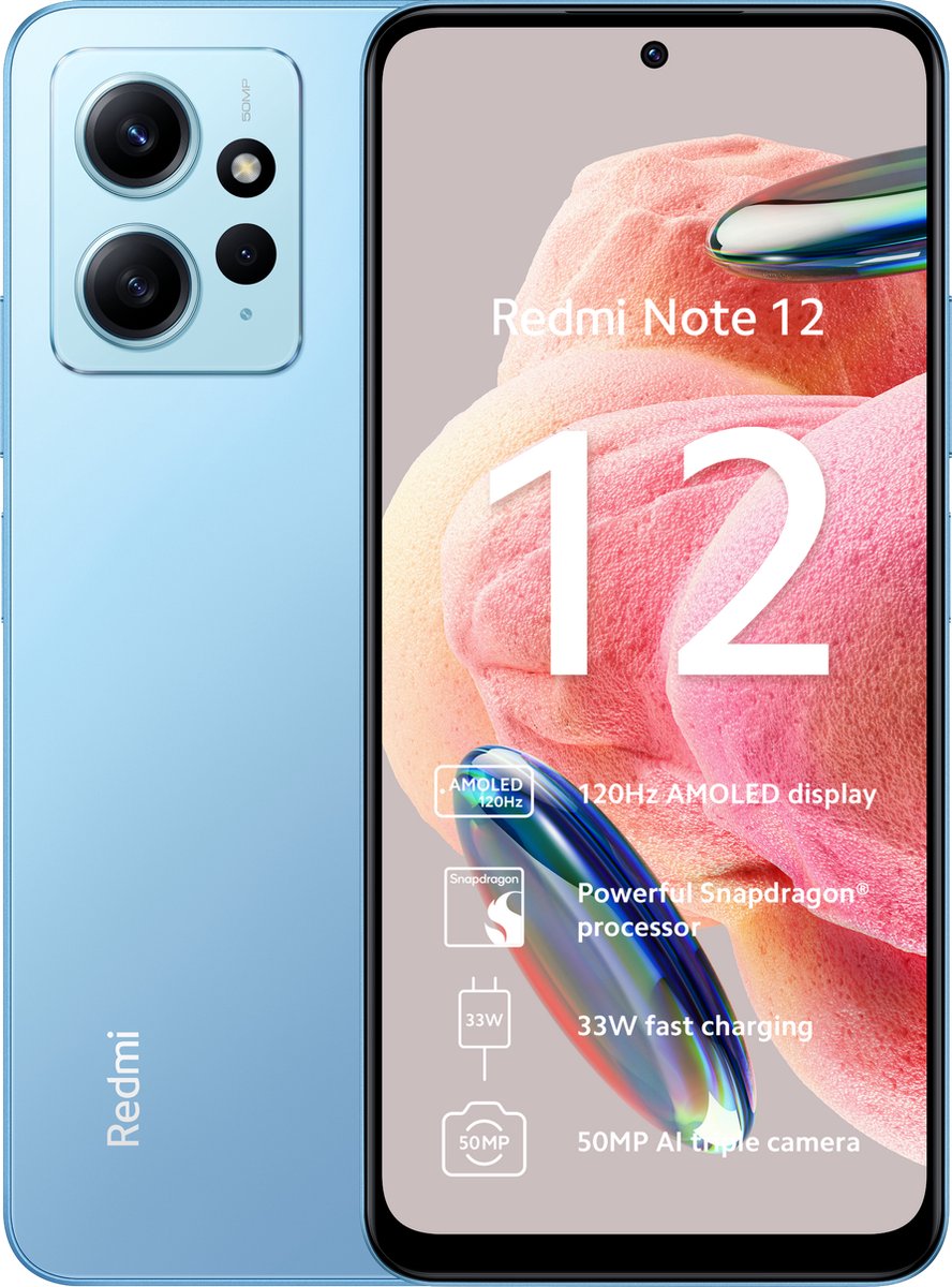 Xiaomi Redmi Note 12 128GB Ice Blue | Android smartphones | Telefonie&Tablet - Smartphones | 6941812717479