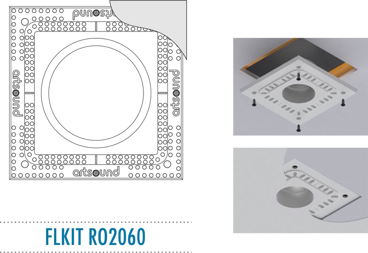 ArtSound: FLKIT RO2060 Flush Mount Kit voor RO2060 - Wit