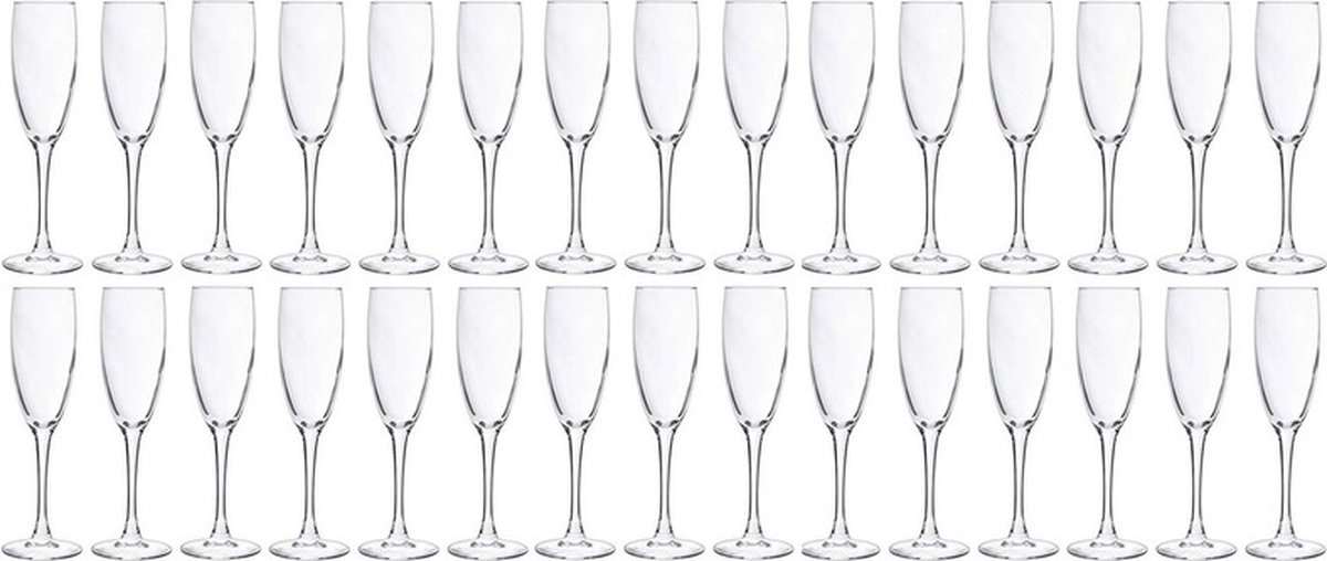30x Champagneglazen/flutes 190 ml -