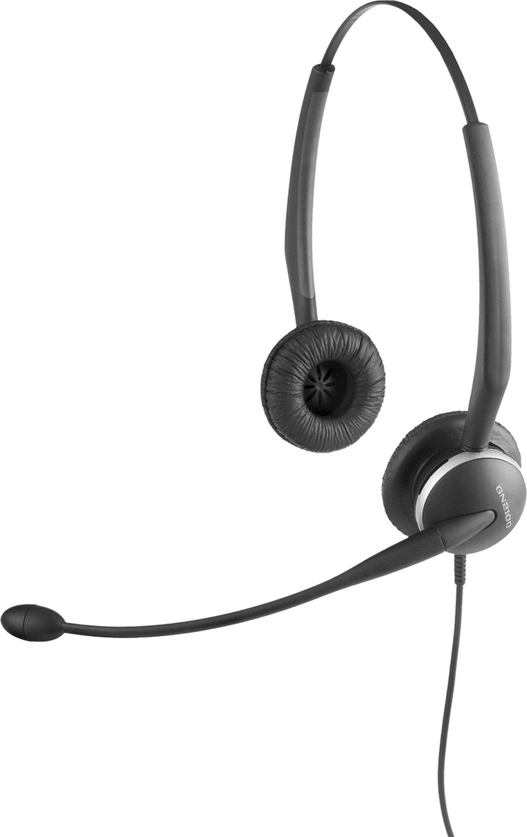 Jabra GN2100 On Ear headset Telefoon Kabel Stereo Zwart Noise Cancelling