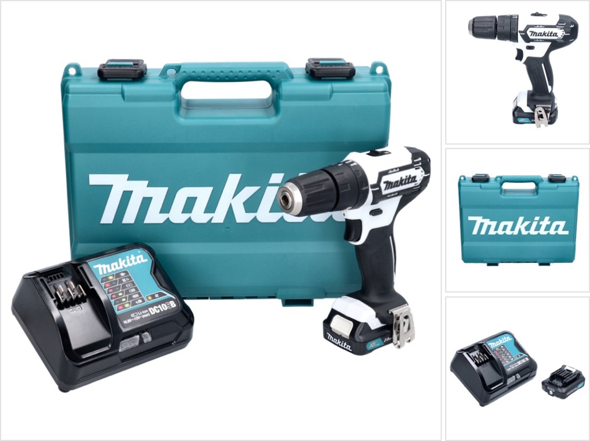 Makita HP333DSAW Accu-klopboor/schroefmachine 2 snelheden Incl. accu, Incl. lader, Incl. koffer