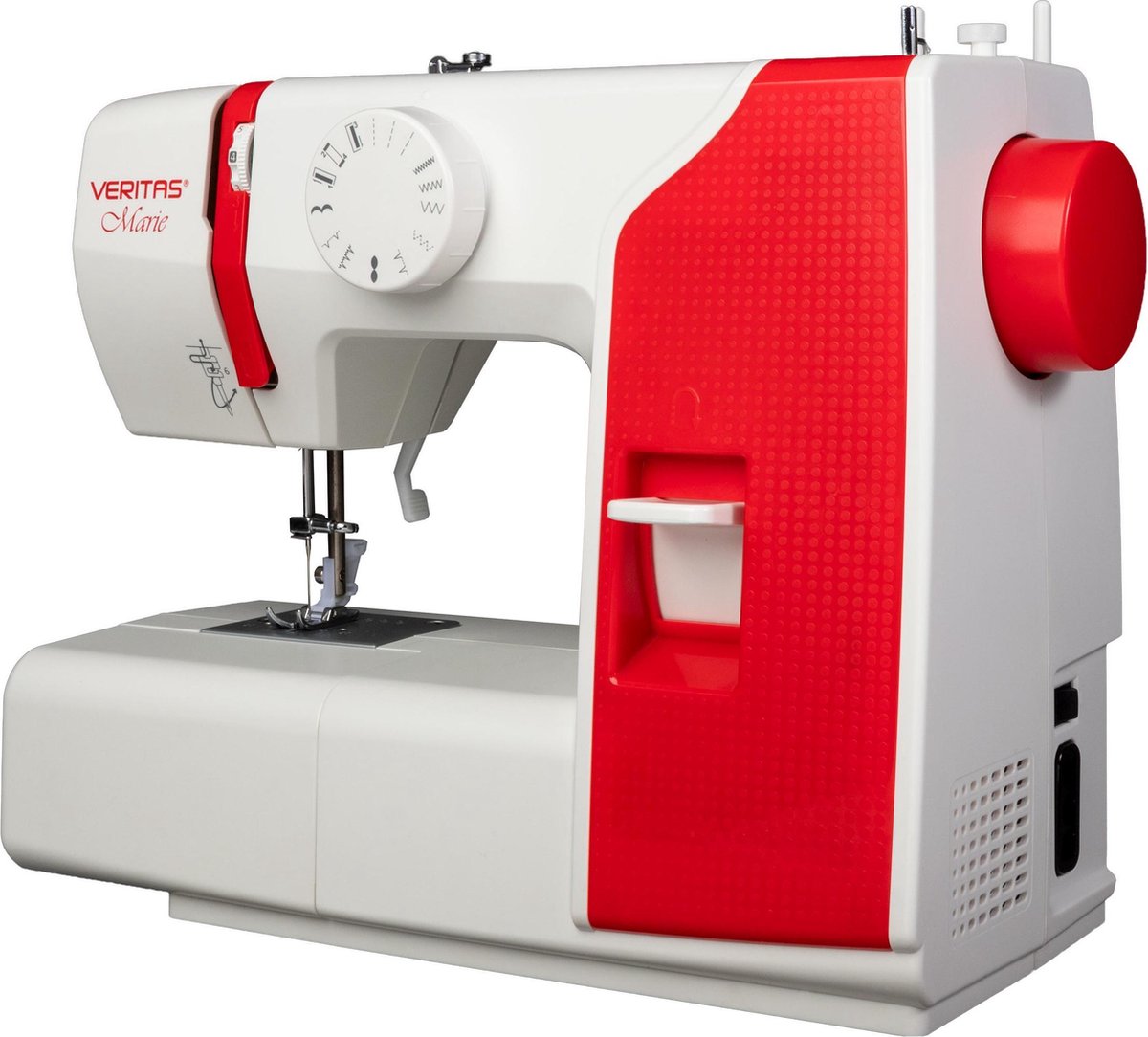Veritas Naaimachine met vrije arm Marie Wit, Rood