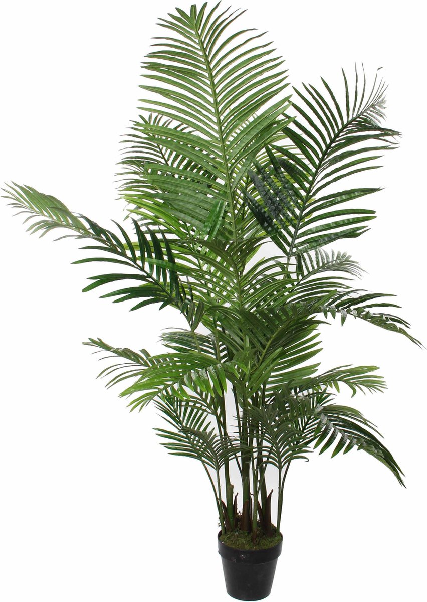 Mica Decorations Palm kunstplant - groen - H130 x D125 cm -