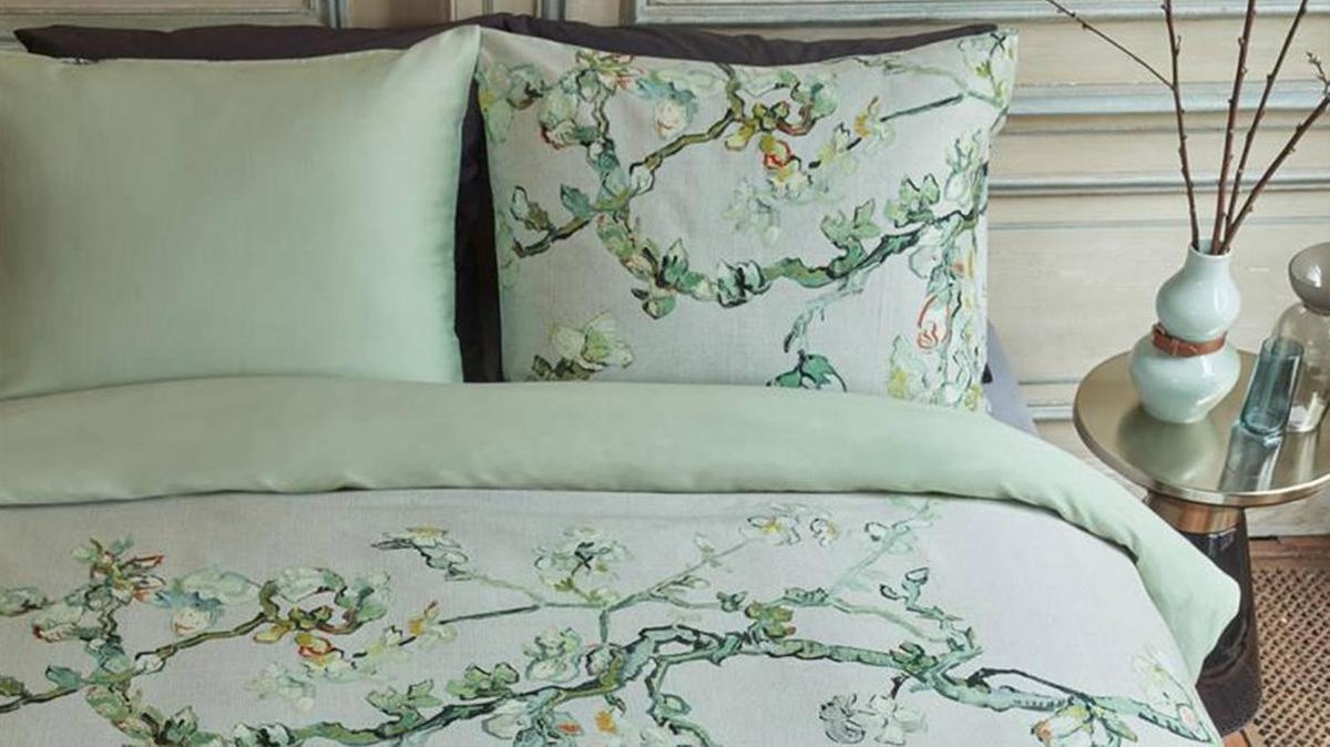 Beddinghouse Van Gogh Blossom Dekbedovertrek 200x200/220 + 60x70 Grijs