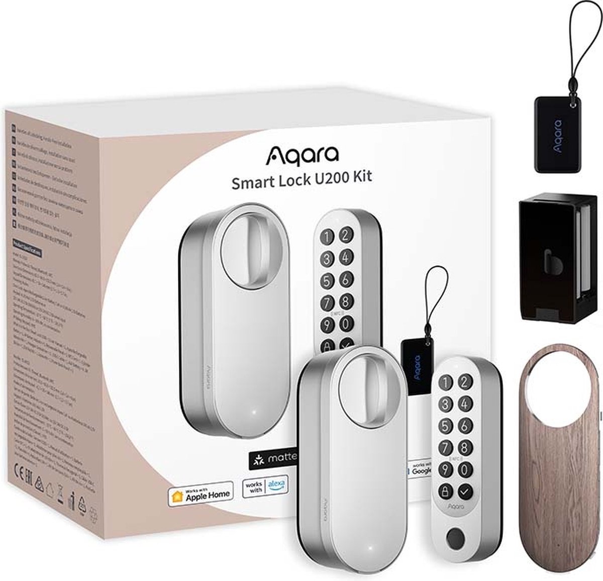 Aqara Smart Lock U200 Kit met keypad - Zilver
