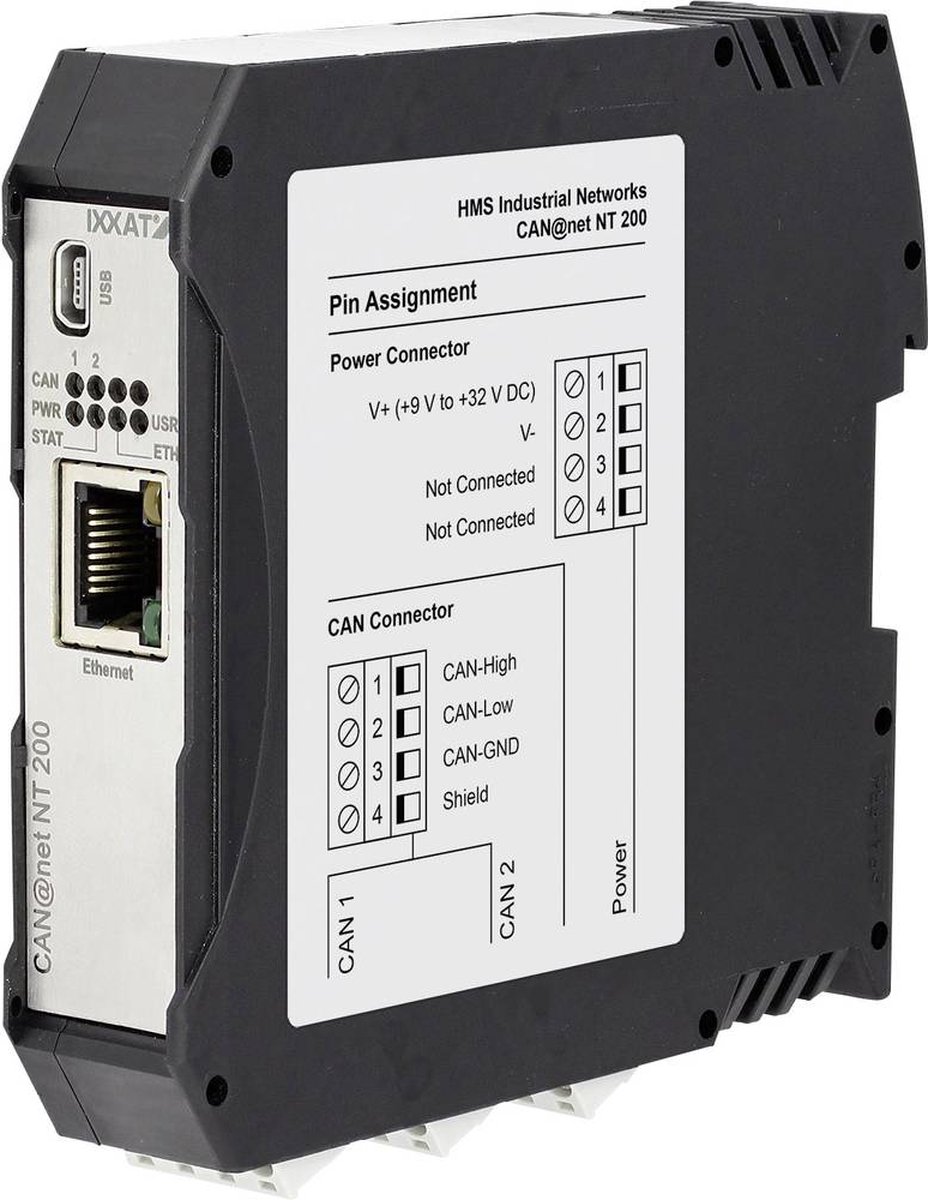 Ixxat 1.01.0332.20000 CAN@Net NT 200 CAN omzetter Ethernet, RJ-45, USB 24 V/DC 1 stuk(s)