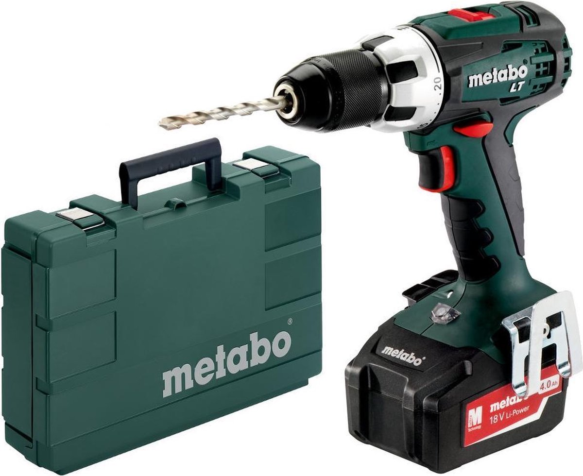Metabo BS 18 LT 602102500 Accu-schroefboormachine 18 V 4 Ah Li-ion Incl. 2 accus, Incl. koffer