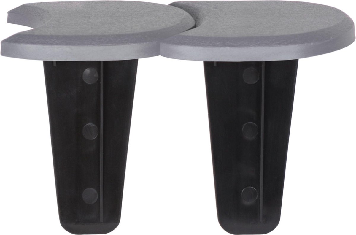 8x stuks platte kunststof graskant/tuin rand/kantopsluiting grijs totale lengte 30,4 meter -