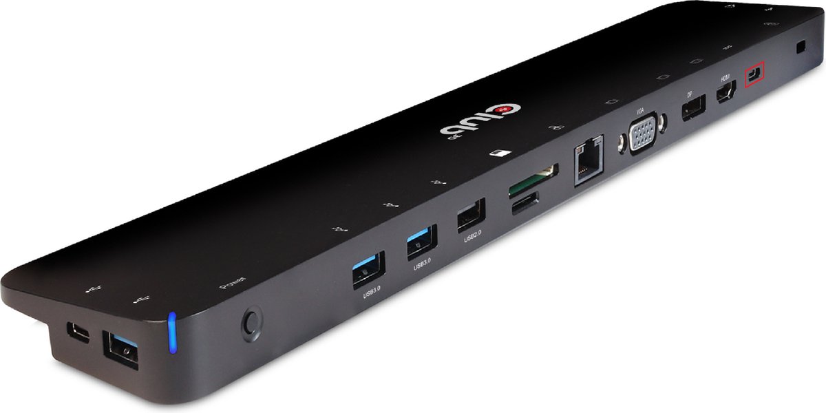 club3D ChargingDock USB-C USB-C dockingstation Geschikt voor merk: Club 3D Geïntegreerde kaartlezer, USB-C Power Delivery