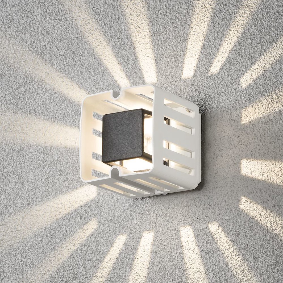 Konstsmide Pescara 7978-250 LED-buitenlamp (wand) Energielabel: F (A - G) LED LED vast ingebouwd 3 W Wit, Zwart