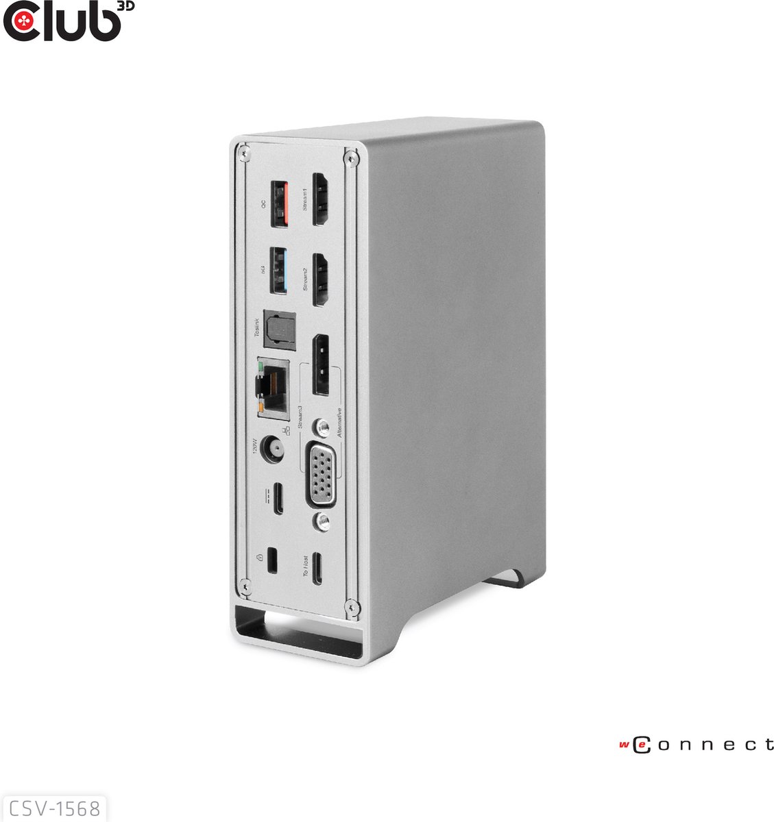 club3D 4K ChargingDock USB-C USB-C dockingstation Geschikt voor merk: Club 3D USB-C Power Delivery
