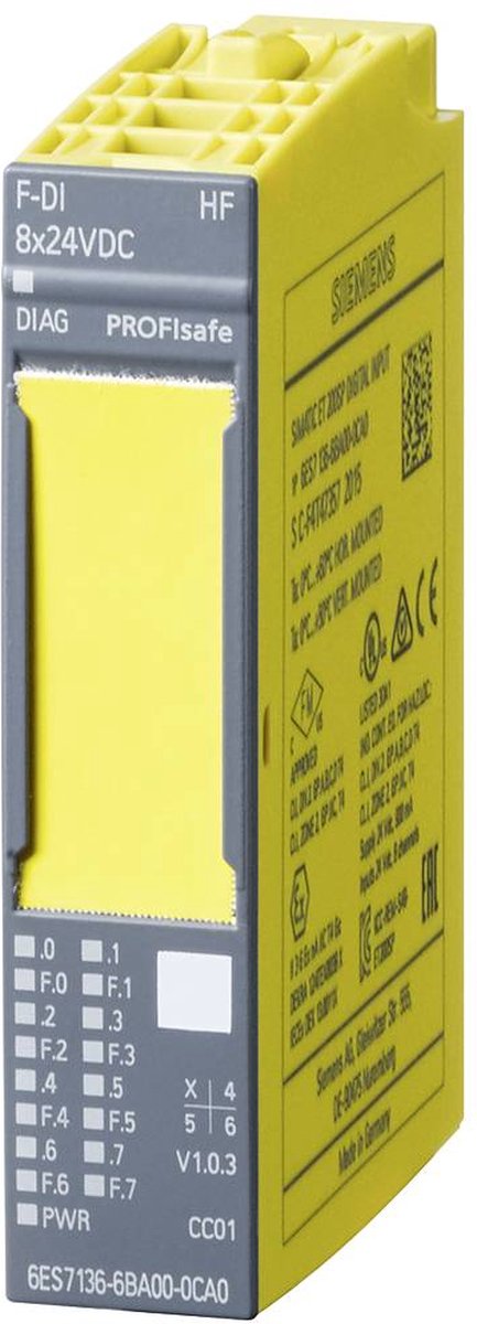Siemens 6ES7136BA010CA0 PLC-elektronicamodule 30 V, 24 V/DC