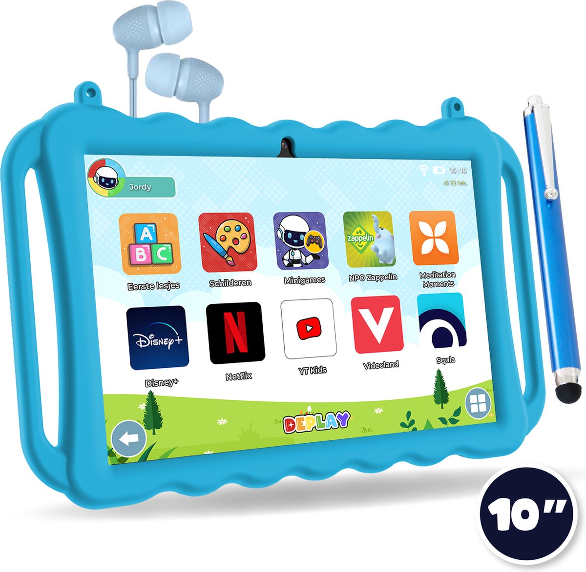 Deplay Kids Tablet Pro - 10 Inch 128 Gb Blauw Wifi + 4g (lte)