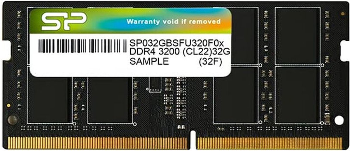 Silicon Power SP032GBSFU320X02 Werkgeheugenmodule voor laptop DDR4 32 GB 1 x 32 GB 3200 MHz 260-pins SO-DIMM SP032GBSFU320X02