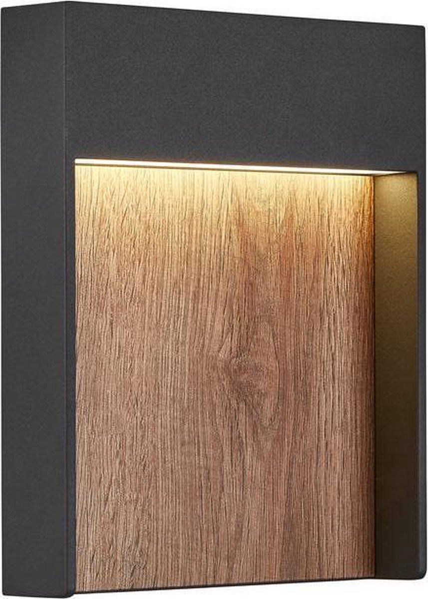 SLV FLATT 1002953 Buitenlamp (wand) LED vast ingebouwd Antraciet, Bruin