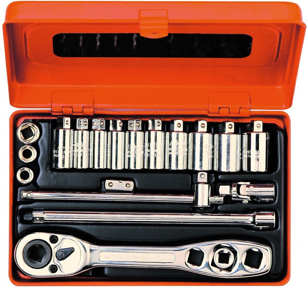 Bahco R6725MK Dopsleutelinzetset 1/4 19-delig