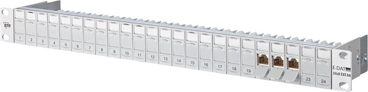Metz Connect 130920-E 24 poorten Netwerkpatchpaneel 483 mm (19) CAT 6A 1 HE Grijs