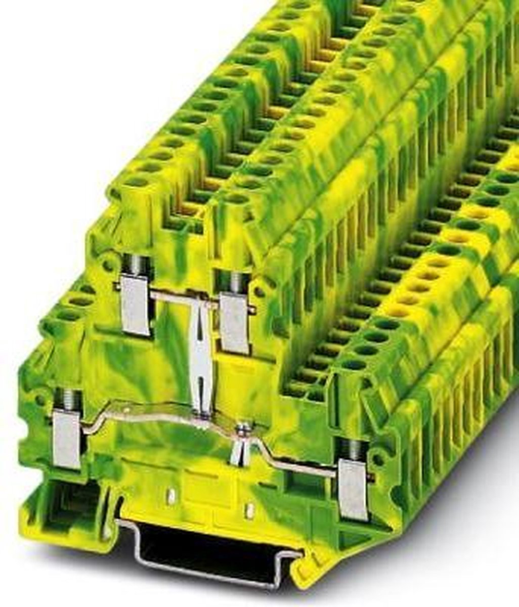 Phoenix Contact UTTB 2,5-PE 3044665 Doorgangsserieklem Aantal polen: 4 0.14 mm² 4 mm² Groen, Geel 50 stuk(s)