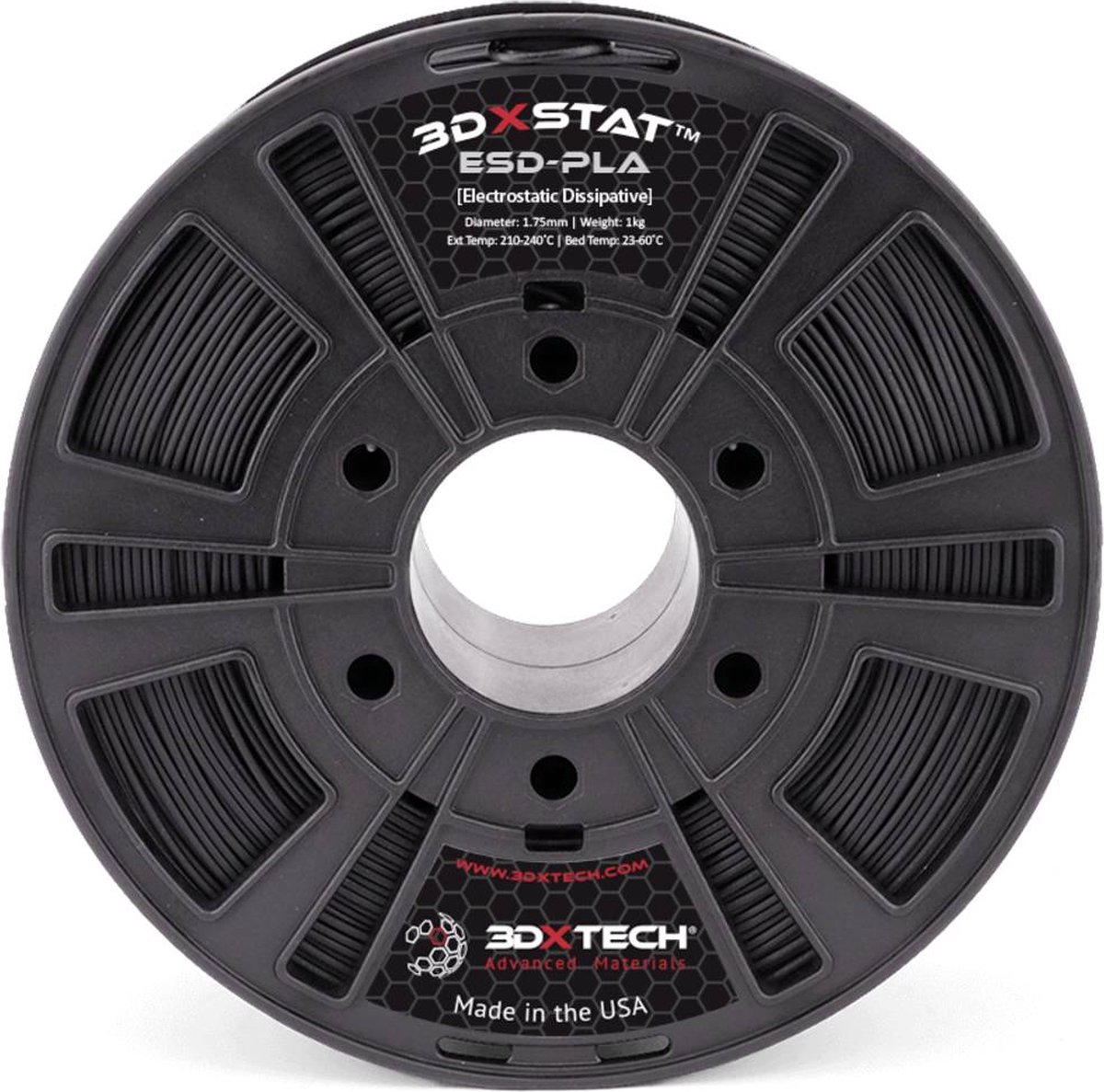3D Xtech PLA2010750BK0 3DXSTAT Conductive ESD Filament PLA kunststof Geurarm, Slagvast 1.75 mm 750 g Zwart 1 stuk(s)