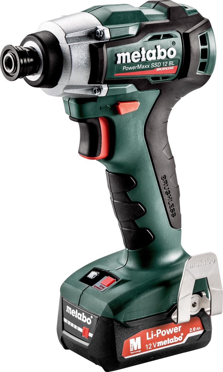 Metabo PowerMaxx SSD 12 BL 601115500 Accu-slagmoersleutel 12 V 2 Ah Li-ion