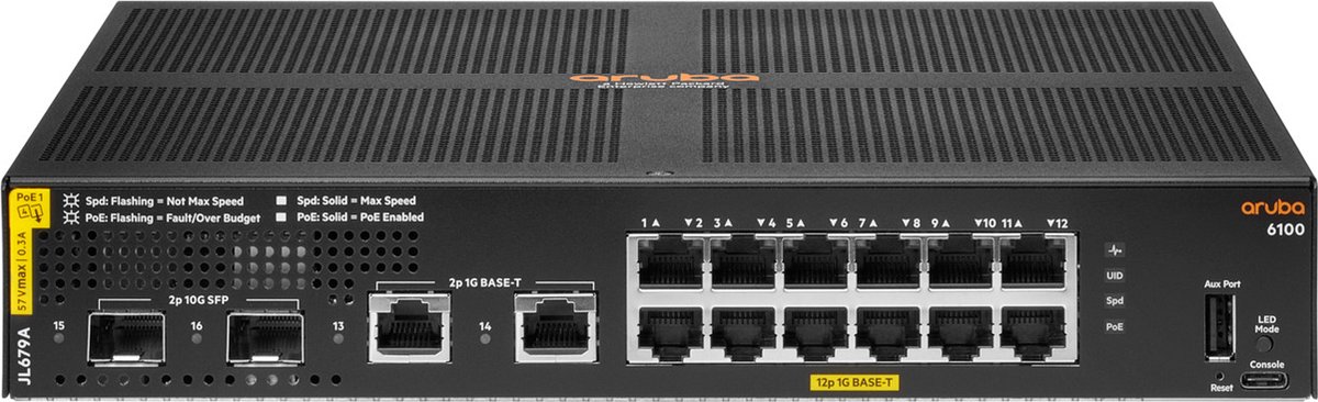 aruba JL679A#ABB Managed Netwerk Switch 12 poorten 6600 MBit/s