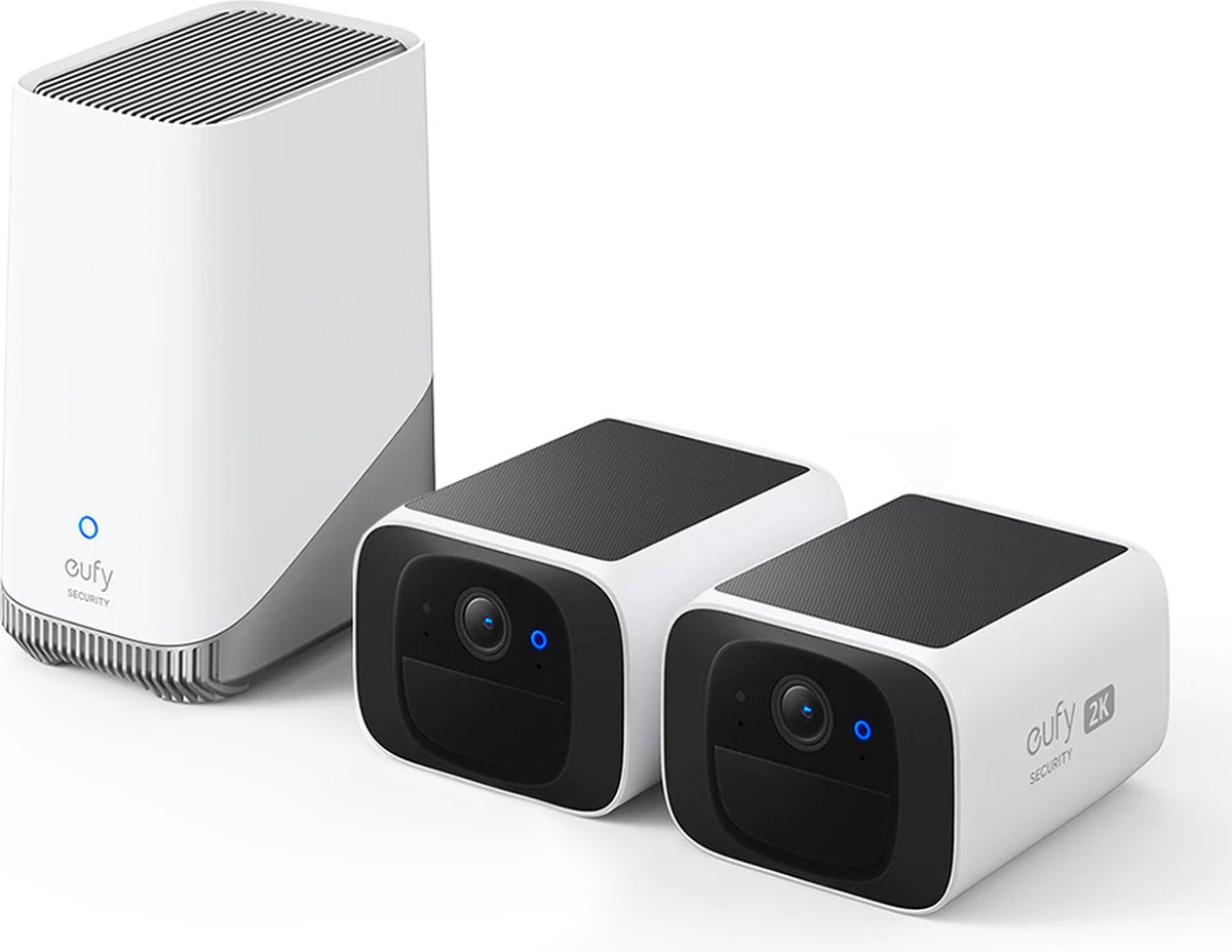 Eufy Solocam S220 (2-pack) Met Homebase 3 Kit - Slimme Buitencamera Wit