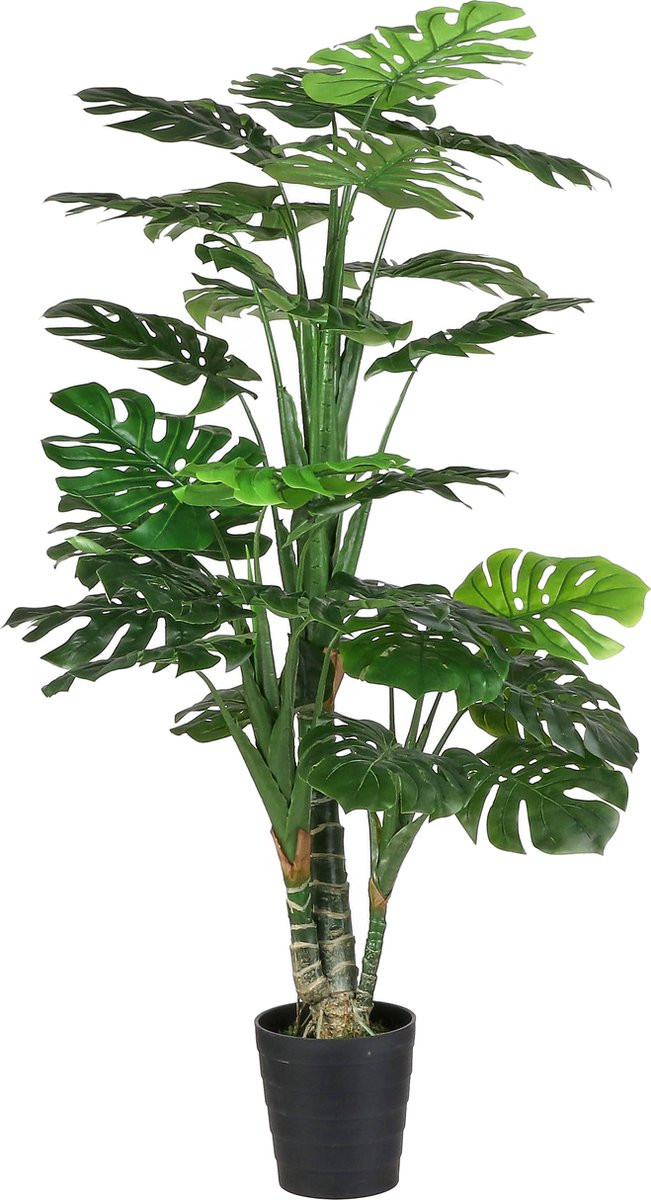 Monstera struik kunstplant staand 160 cm - Grote huis/kantoorplant -