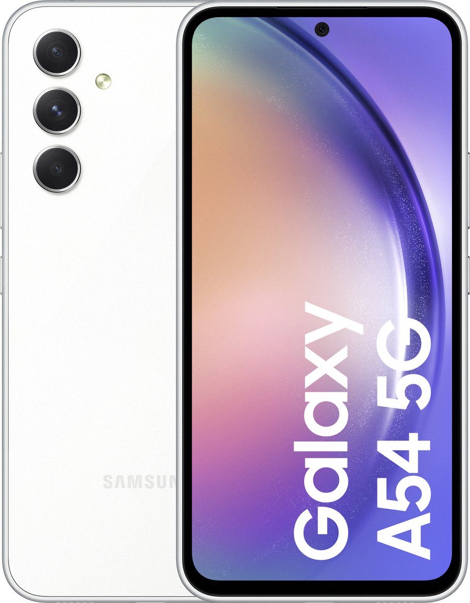 Samsung Galaxy A54 5G SM-A546B/DS 16,3 cm (6.4") Hybride Dual SIM Android 13 USB Type-C 8 GB 128 GB 5000 mAh Wit